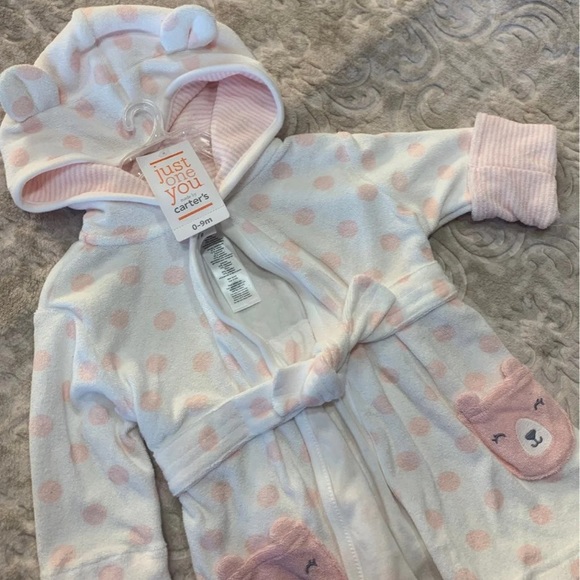 Carters baby bathrobe Toddler bath shower pink - Picture 2 of 7